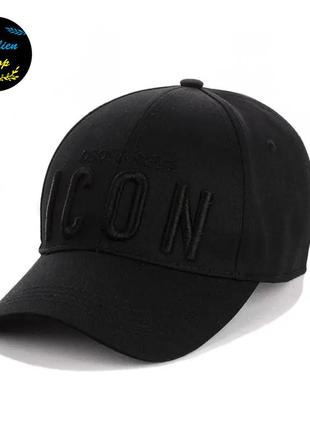● кепка бейсболка с вышивкой - icon dsquared2 / айкон дискваред m/l черный ●