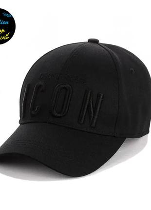 ● кепка бейсболка з вишивкою - icon dsquared2 / айкон діскваред m/l чорний ●