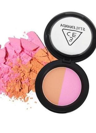 Двухцветные румяна 3ce duo color face blush miss flower