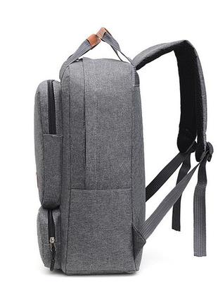 Рюкзак городской повседневный для ноутбука, барсетка, кошелек, набор 3в1 черный ( код: ibr197b )6 фото
