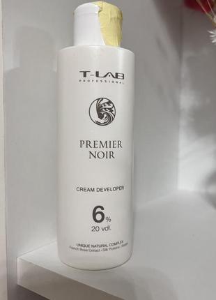 Крем проявитель для волос 6% t-lab professional premier noir cream developer 20 vol. 6%