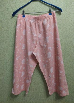 Піжамні укорочені штани бавовна низ від піжами великий розмір батал