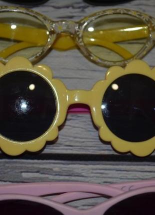 Дитячі яскраві окуляри веселим дівчаткам принцеси аріель дісней disney ромашки3 фото