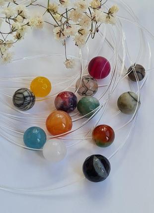 Чокер місячний камінь, лунный камень5 фото