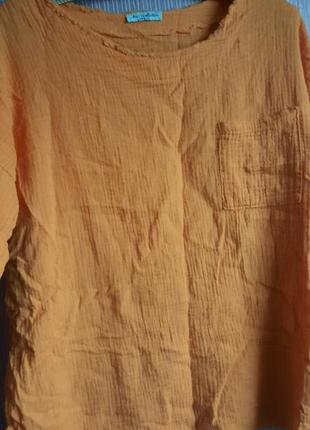 Дизайнерська італійська бохо блуза сорочка як gortz rundholz oska crea new collectin  made in italy8 фото