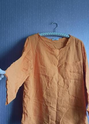 Дизайнерська італійська бохо блуза сорочка як gortz rundholz oska crea new collectin  made in italy10 фото