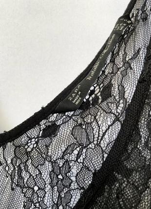 Zara черное кружевное платье пеньюар полупрозрачная романтическая готик5 фото