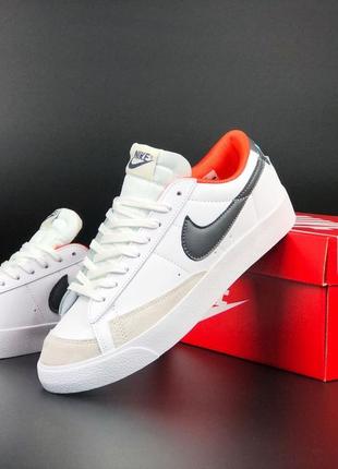 Кроссовки мужские nike blazer low белые / кроссовки мужские найк блейзер ряд белые кроссы