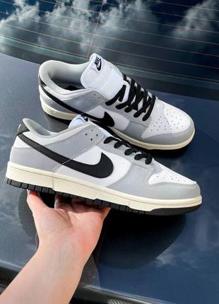 Кросівки nike dunk gray & white & black