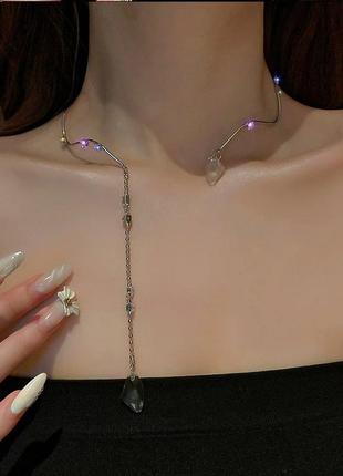 Необычное нежное ожерелье скоба, новое! арт. 50072 фото