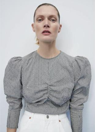 Блуза в мелкую полоску от zara