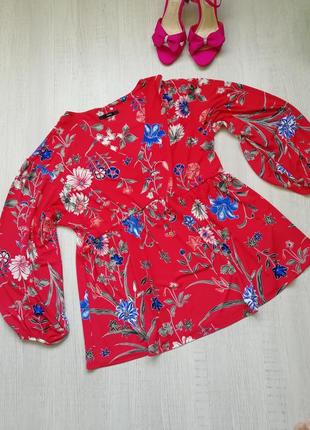 🌹 сукня туніка з об'ємними рукавами 🌹 блуза в квітковий принт1 фото