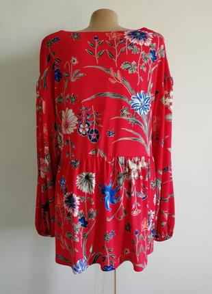 🌹 платье туника с объемными рукавами 🌹 блуза в цветочный принт4 фото