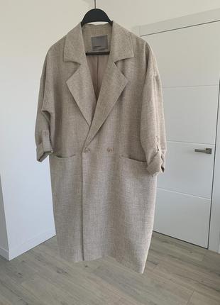 Пальто плащ vero moda бежеве стан нового модель з опущеними рукавами, бежеве пальто, довге пальто