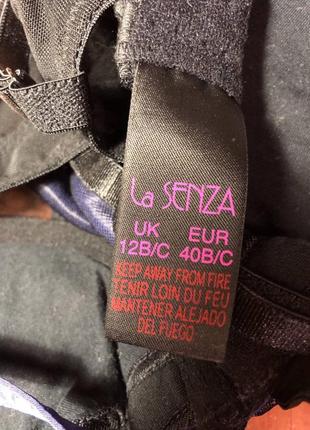 La senza фиолетовый черный пеньюар кружево сеточка пышная юбка комбинация5 фото