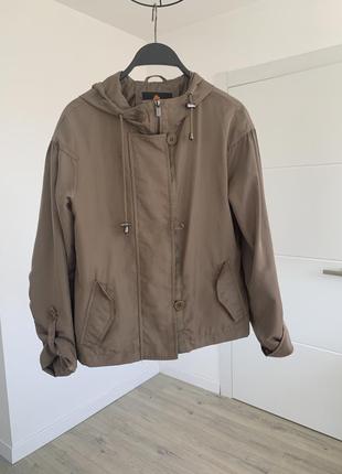 Куртка ветровка коричневая/хакиpeggy-ho8 фото