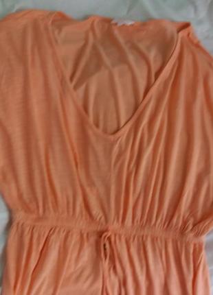 Новое персиковое платье- туника,оверсайз,48-56разм.,papaya,турция.8 фото