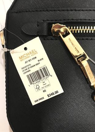 Сумка крос-боді шкіряна michael kors jet set item crossbody 35s1gttc7l оригінал10 фото