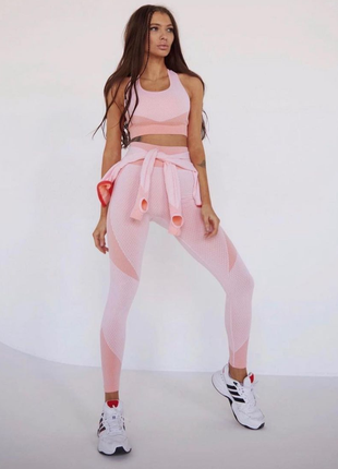 Костюм для фітнесу і йоги трійка з рашгардом3 фото