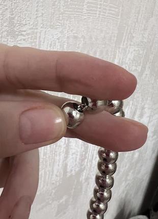 Женская цепочка бусы металл серебристая 50 см accessories