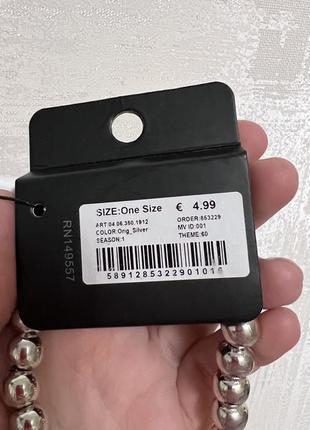 Женская цепочка бусы металл серебристая 50 см accessories