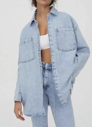 Джинсовая рубашка oversize