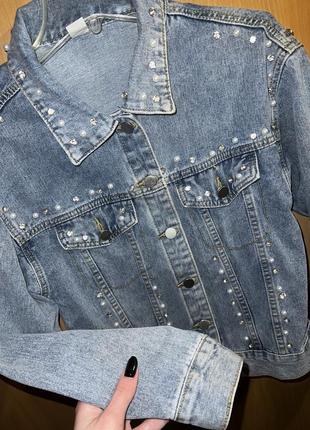 Джинсовка джинсовая куртка пиджак1 фото