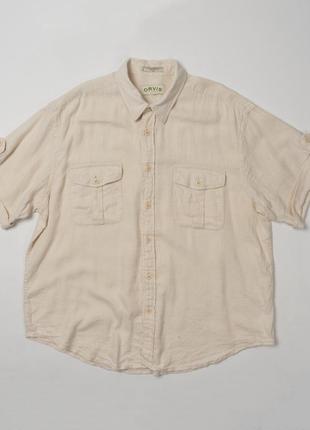 Orvis short sleeve casual button-down shirts чоловіча сорочка