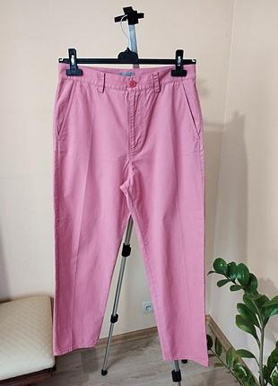 Cos брюки с высокой посадкой брюки хлопковые