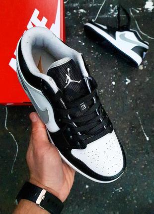 Nike air jordan 1 low •black white grey•9 фото