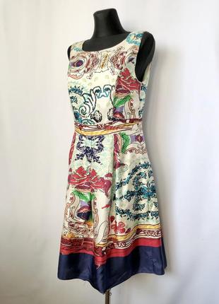 Шовкова сукня laura ashley літня морський принт
