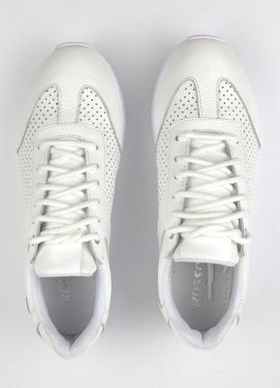 Белые летние кроссовки кожа с перфорацией на платформе женская обувь весна cosmo shoes dolga y white perf9 фото