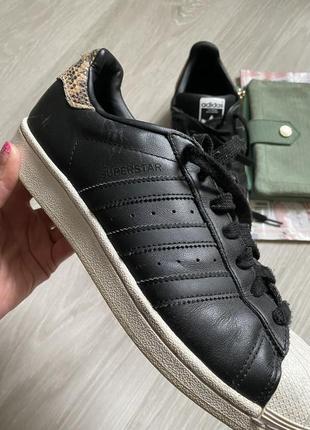 Кожаные кроссовки adidas superstar