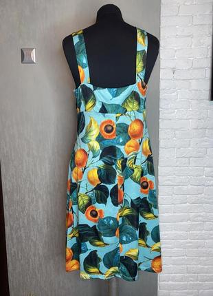 Яскрава сукня міді плаття сарафан великого розміру батал smashed lemon xxl-xxxl 54р2 фото