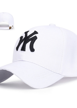 Кепка кепочка біла бейсболка трендова в стилі new york yankees нова якісна3 фото