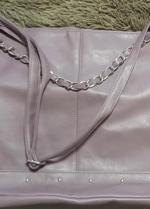 Женская стильная сумка сиреневого цвета4 фото