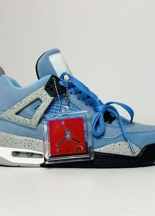 Жіночі кросівки nike air jordan retro 4se university blue tech grey blue black / smb9 фото