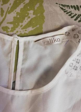 Брендовая шикарная блуза с рюшем и гипюром kaliko8 фото