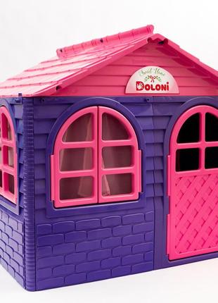 Детский игровой пластиковый домик со шторками doloni (средний) 02550/12 фото