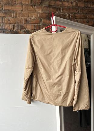 Max mara premium women’s nylon brown sweatshirt женская кофта, куртка3 фото
