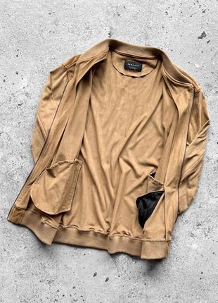 Zara man full zip brown jacket куртка6 фото