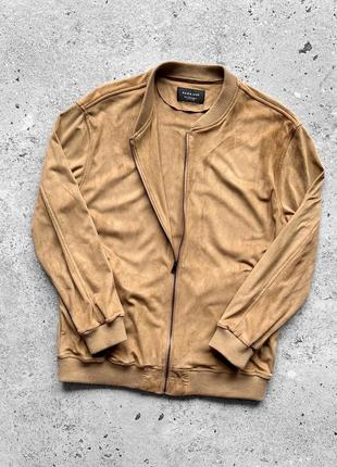 Zara man full zip brown jacket куртка4 фото