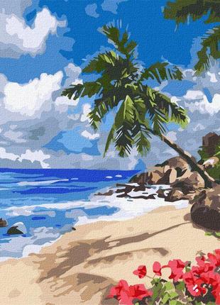 Картина за номерами "тропічний острів" ідейка kho2859 40х50 см