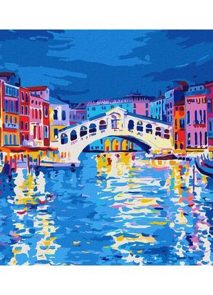 Картина за номерами "вечірня венеція" ідейка kho2137 40х50 см