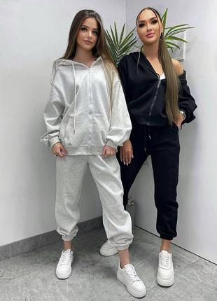 Костюмчик ➡️тканина: двохнитка люкс
➡️цвета: черный, серый, голубой, беж