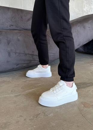 Женские белые кроссовки, легкие базовые кроссы, люкс качество8 фото