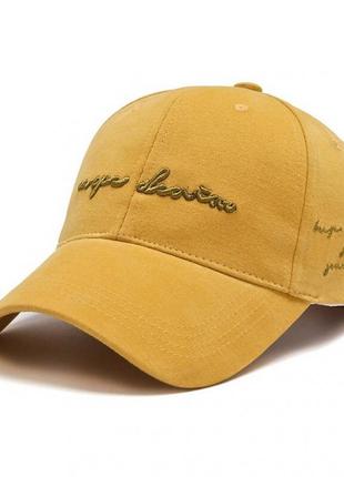 Унисекс бейсболка narason из хлопка желтого цвета
