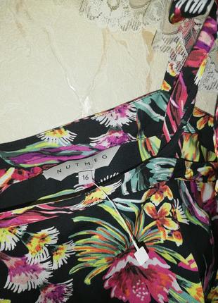 Яркая блуза с открытыми плечами nutmeg 16р.2 фото