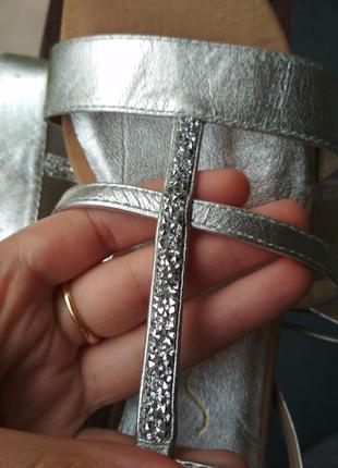 ,,100% кожа испанские босоножки серебро базовые супер удобные кожаные подходят под любой лук3 фото