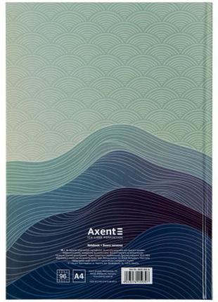 Нотатник axent waves а4, 96 аркушів, клітинка, синій (8422-562-a)4 фото
